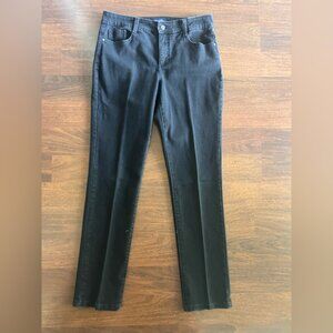 Bandolino Amy Black Jeans 8 Stretch Mid Rise Straight Leg Denim Pants